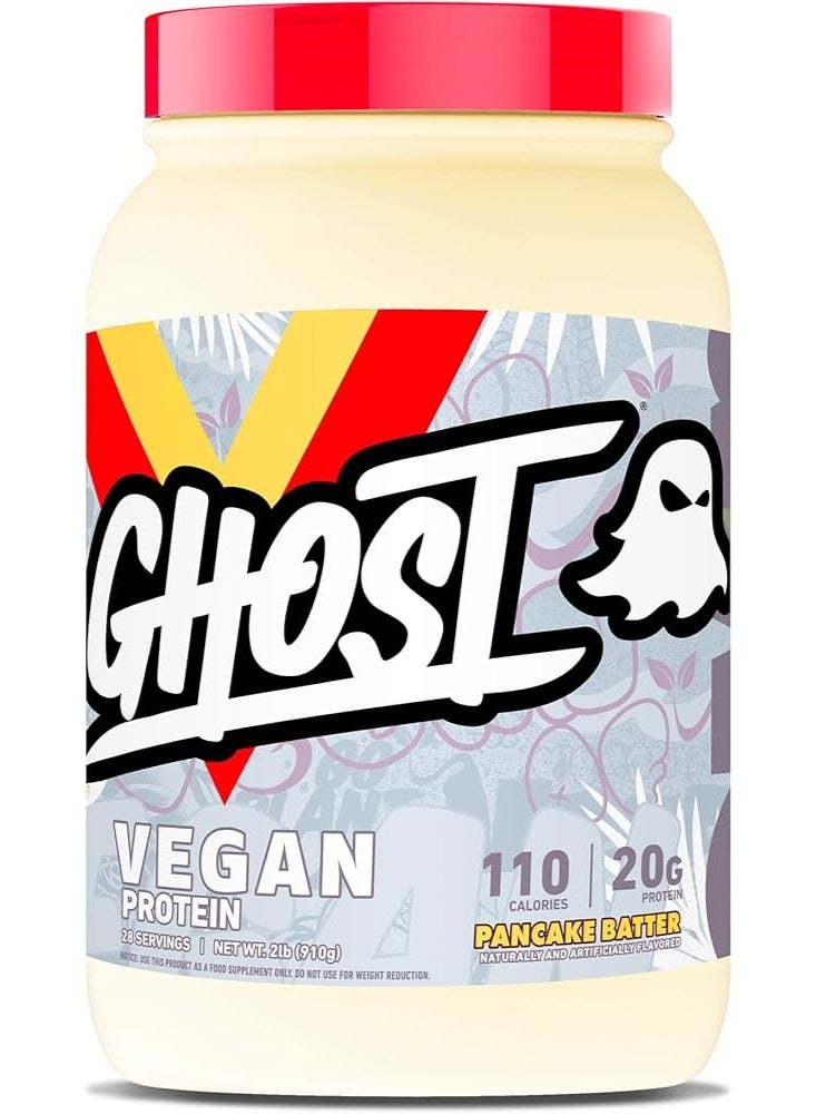 GHOST Vegan Protein 910g – 28 Servings – Pancake Batter Flavor - Image 1